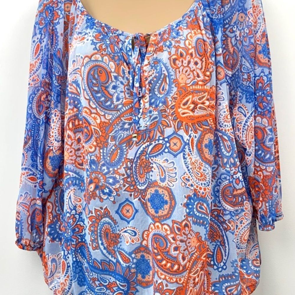 Hearts of Palm Print Top Blouse